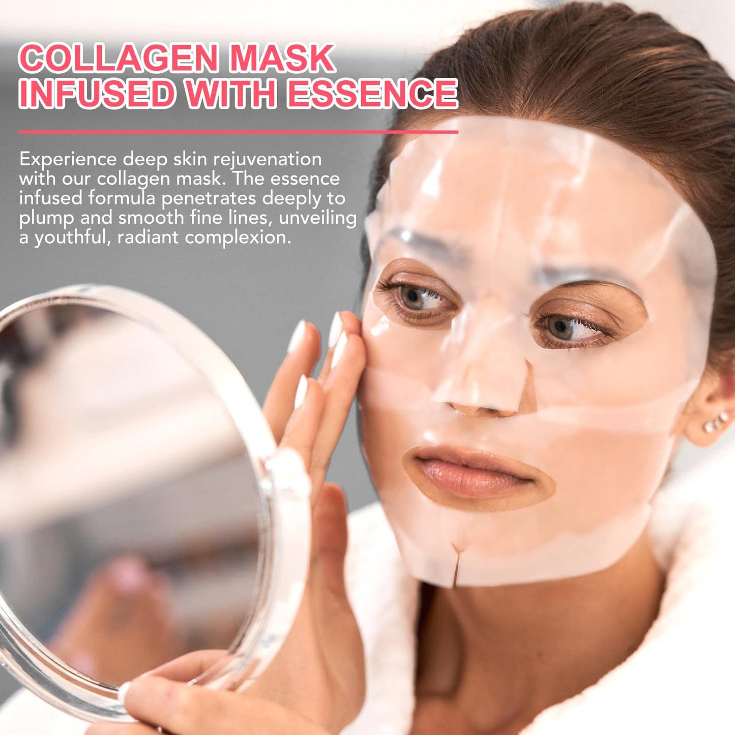 Bio-Collagen Moisturising Mask, Boosts Elasticity & Hydrates (4PCS)